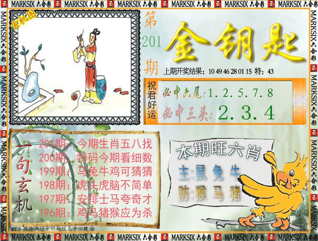 2024201期金钥匙