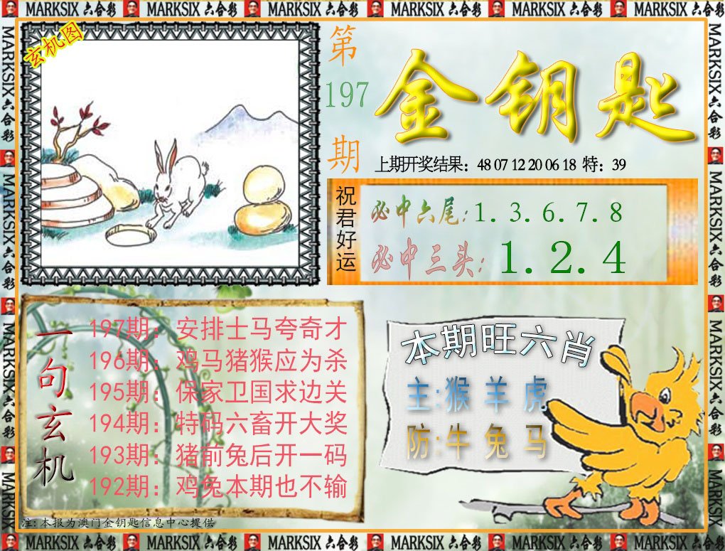 2024197期金钥匙