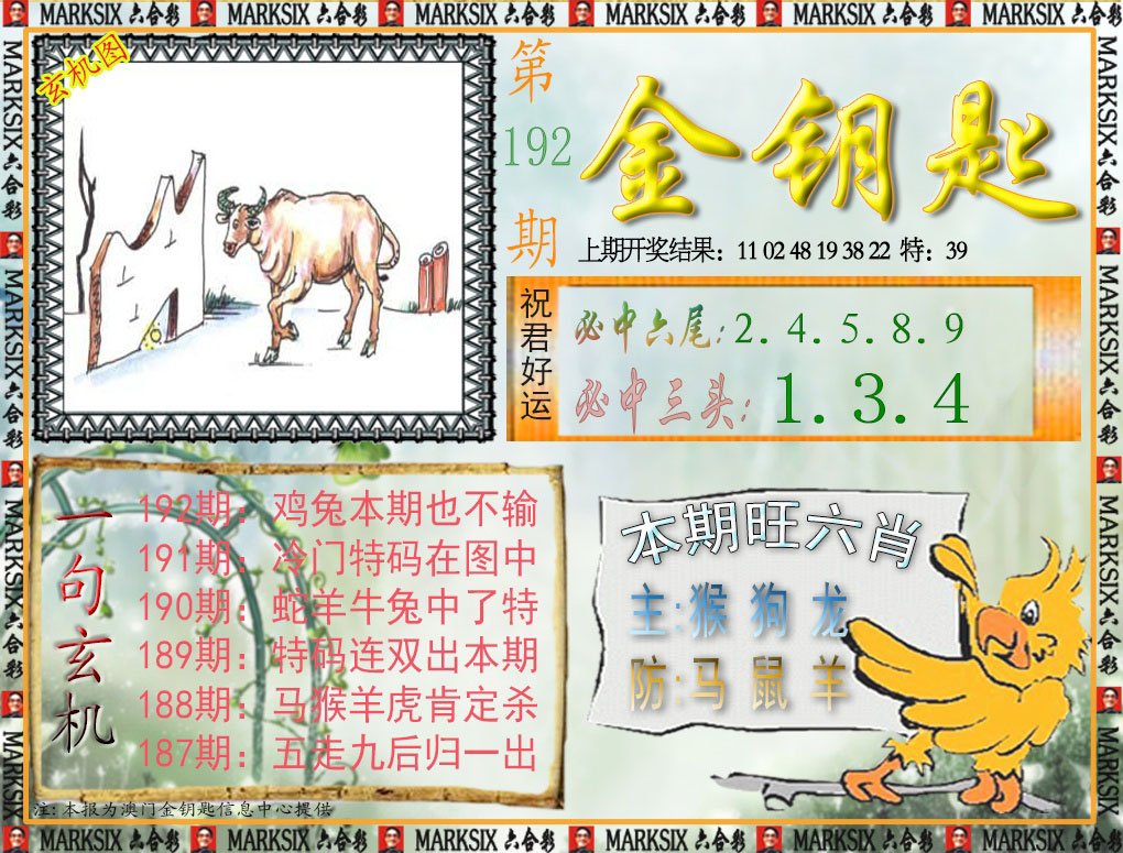 2024192期金钥匙