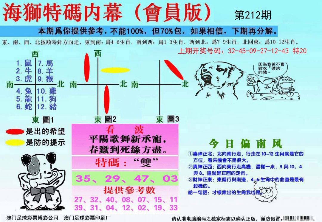 2024212期海狮特码会员报