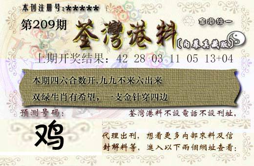 2024209期茶湾港料
