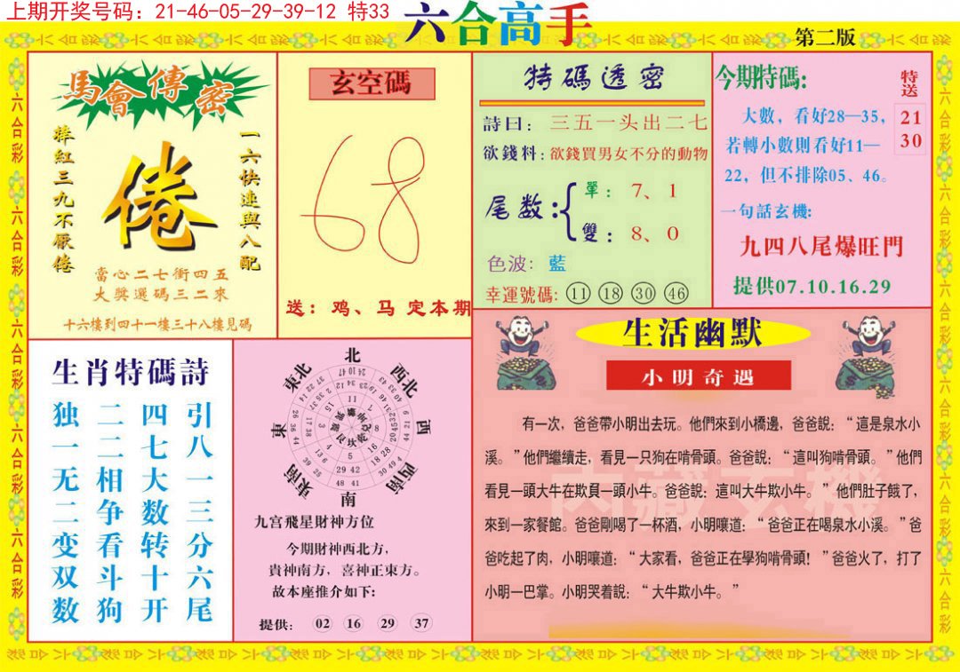 2024210期六合高手B