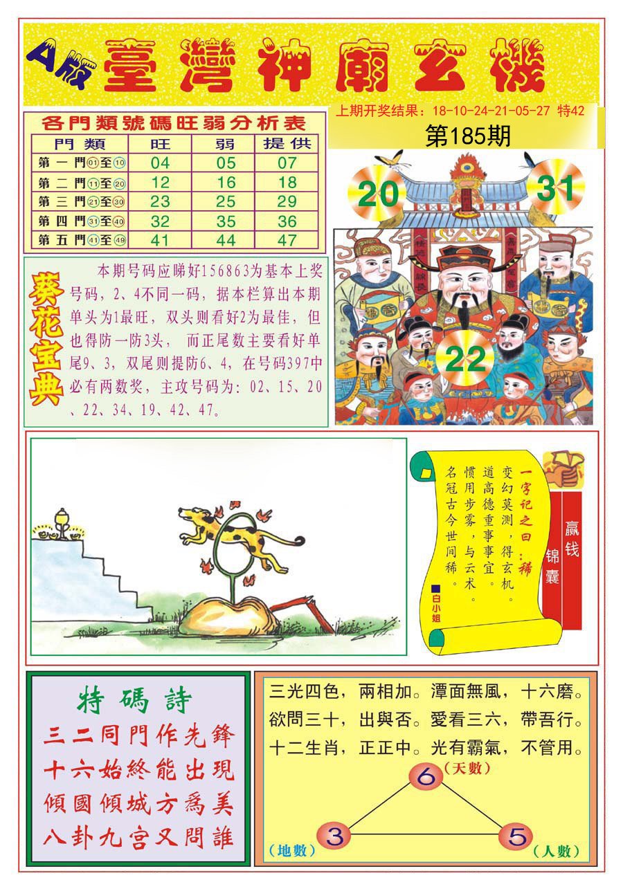 2024185期台湾神庙A