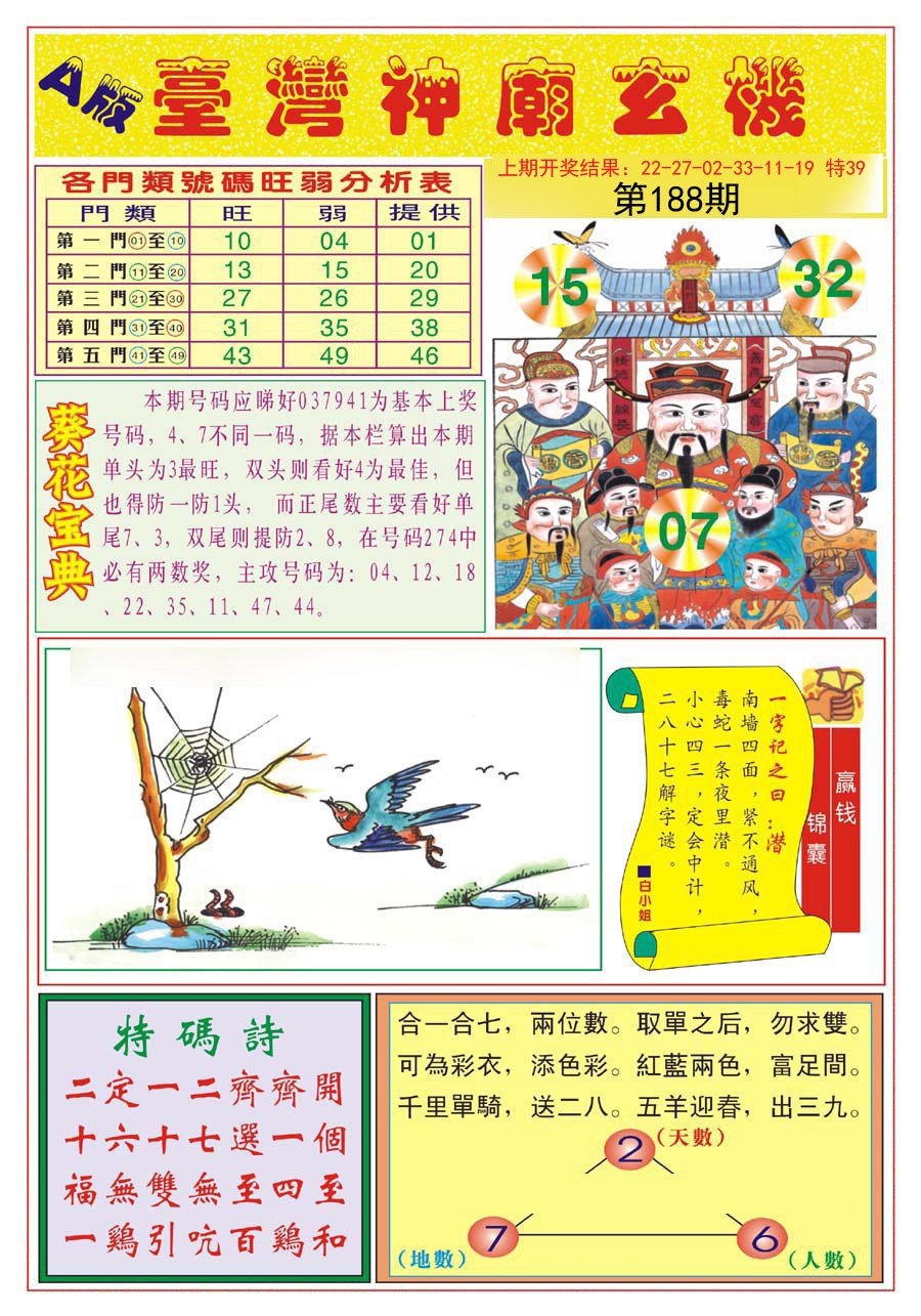 2024188期台湾神庙A