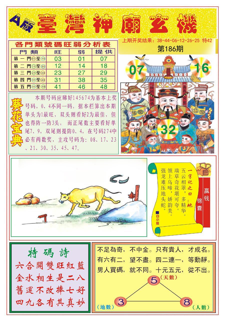 2024186期台湾神庙A
