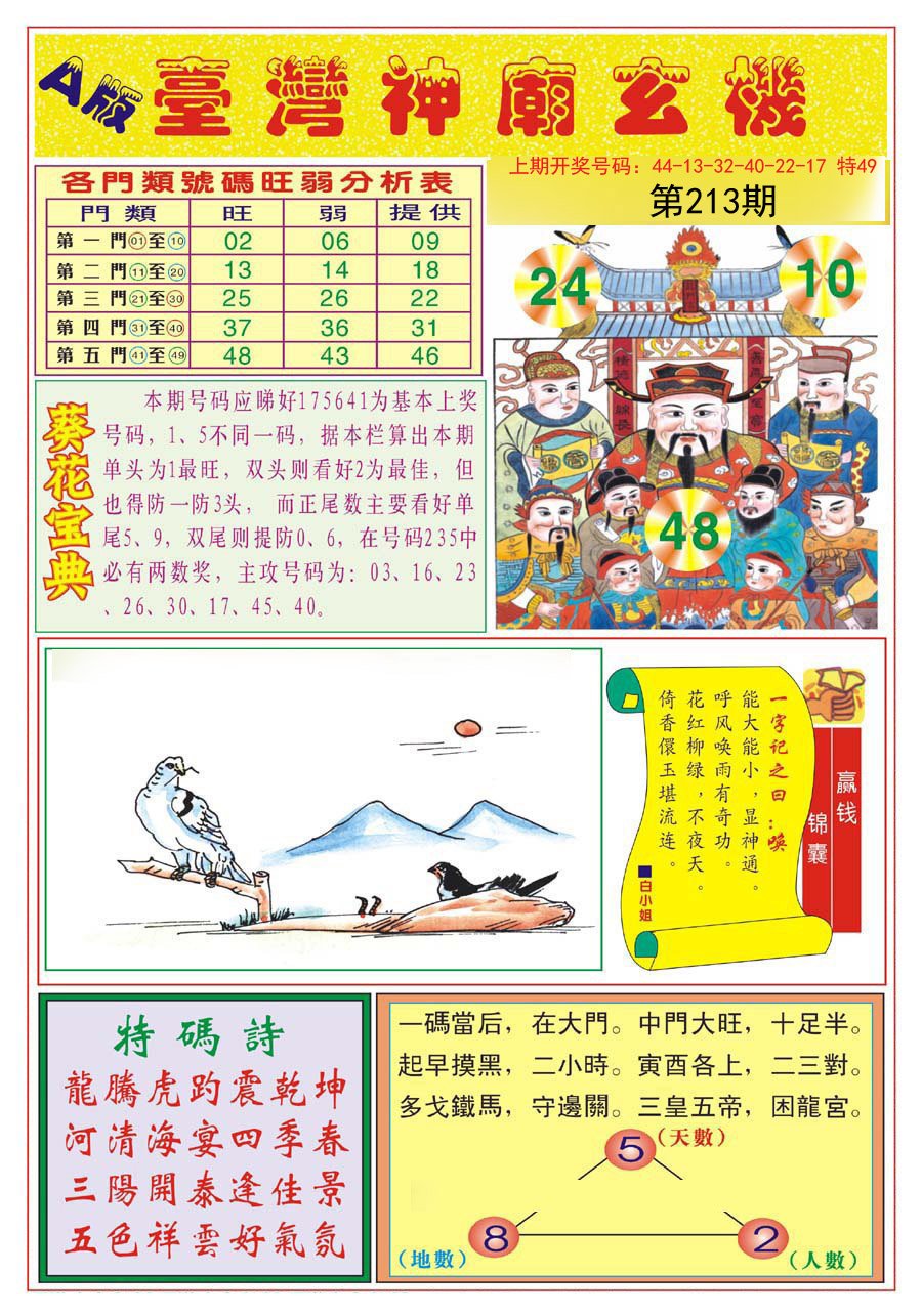 2024213期台湾神庙A