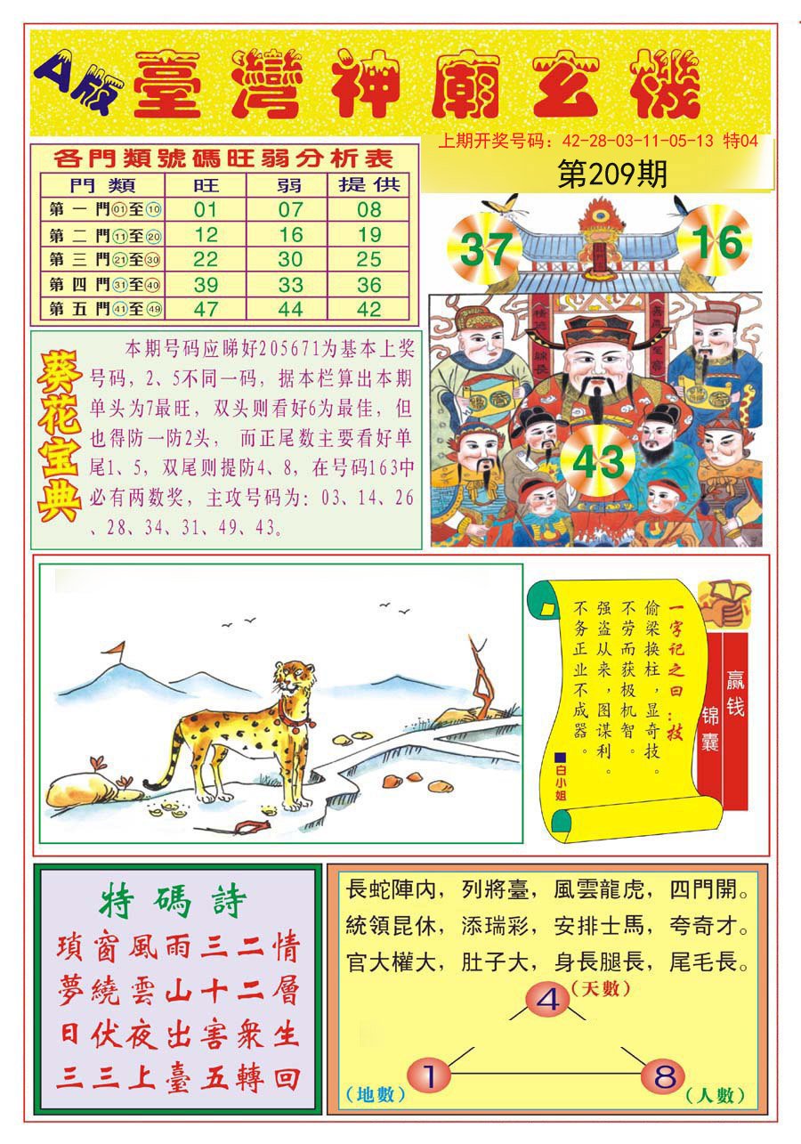 2024209期台湾神庙A