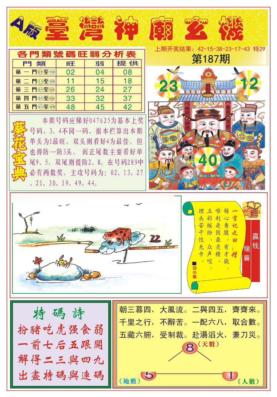 2024187期台湾神庙A