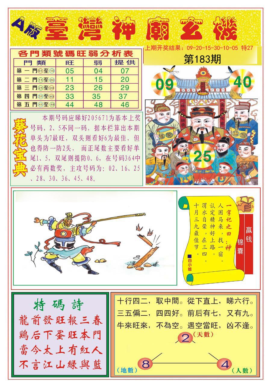 2024183期台湾神庙A