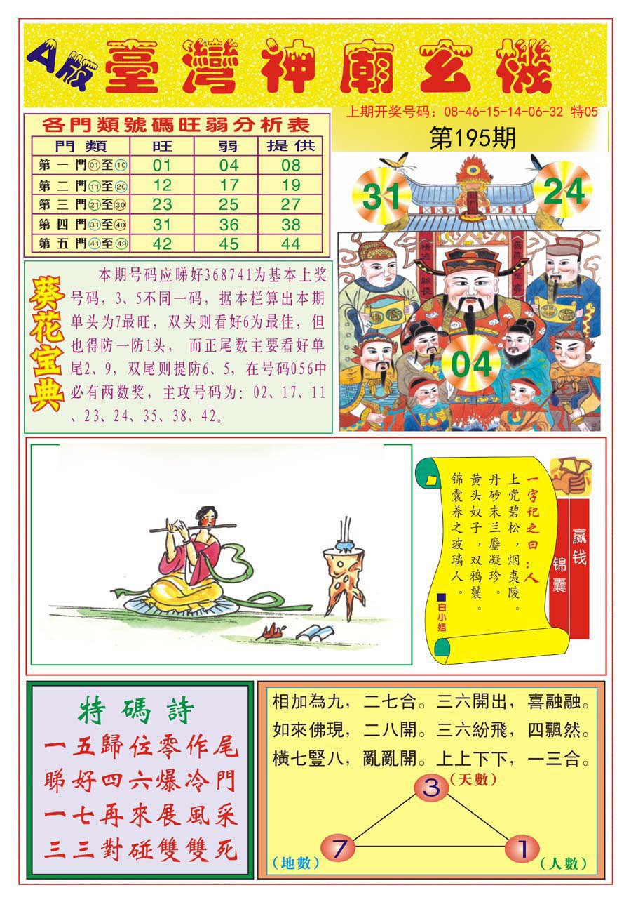 2024195期台湾神庙A
