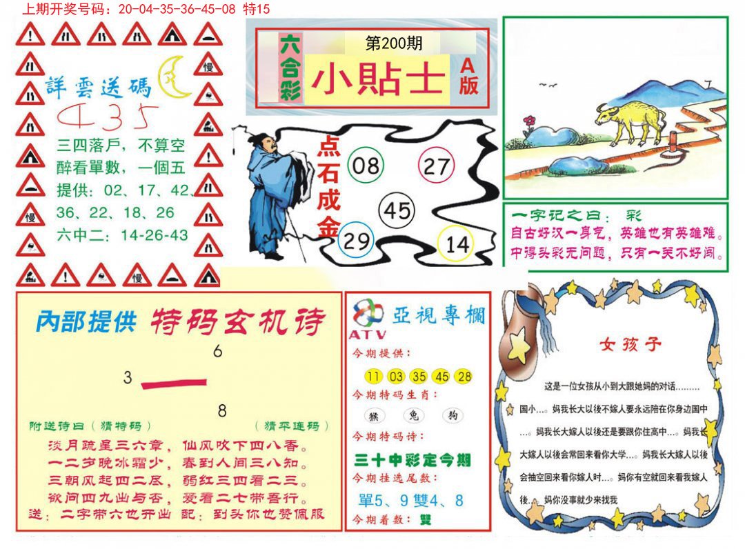 2024200期小贴士A