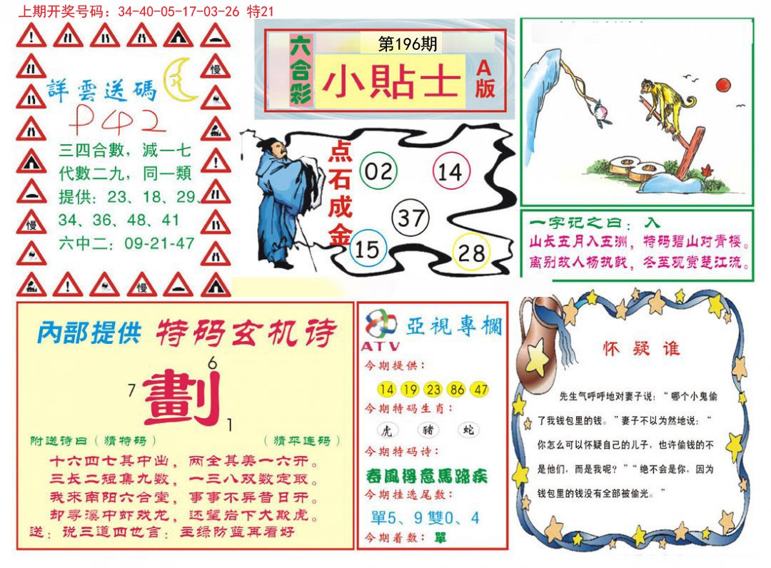 2024196期小贴士A