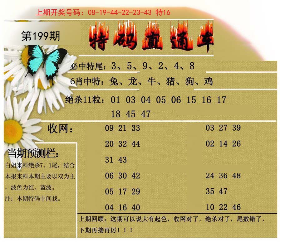 2024199期特码直通车