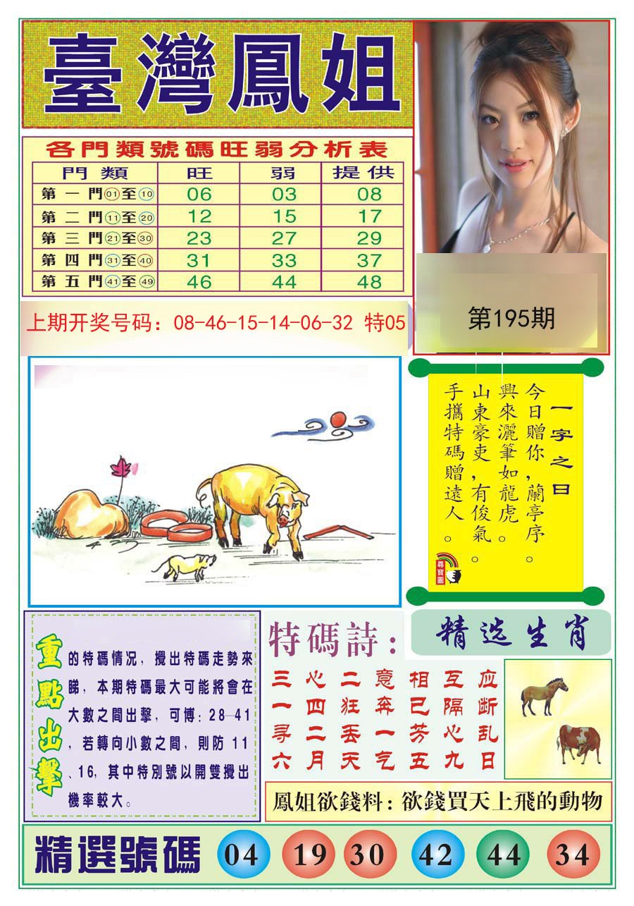 2024195期台湾凤姐