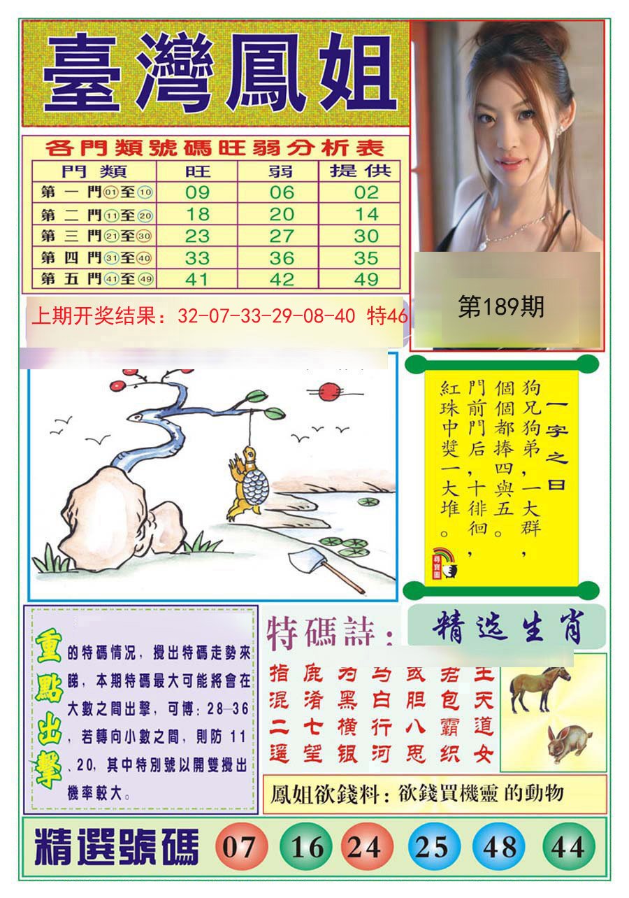 2024189期台湾凤姐