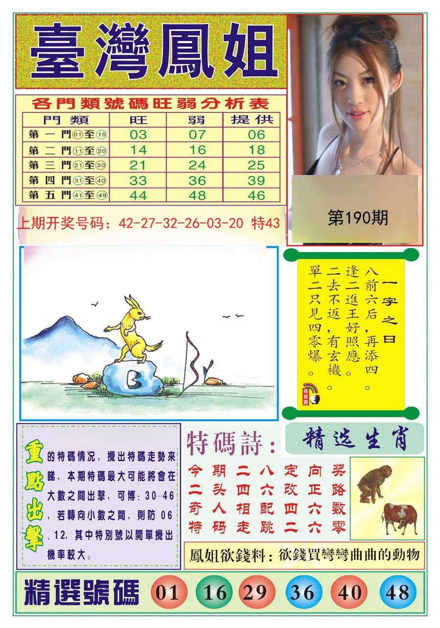 2024190期台湾凤姐
