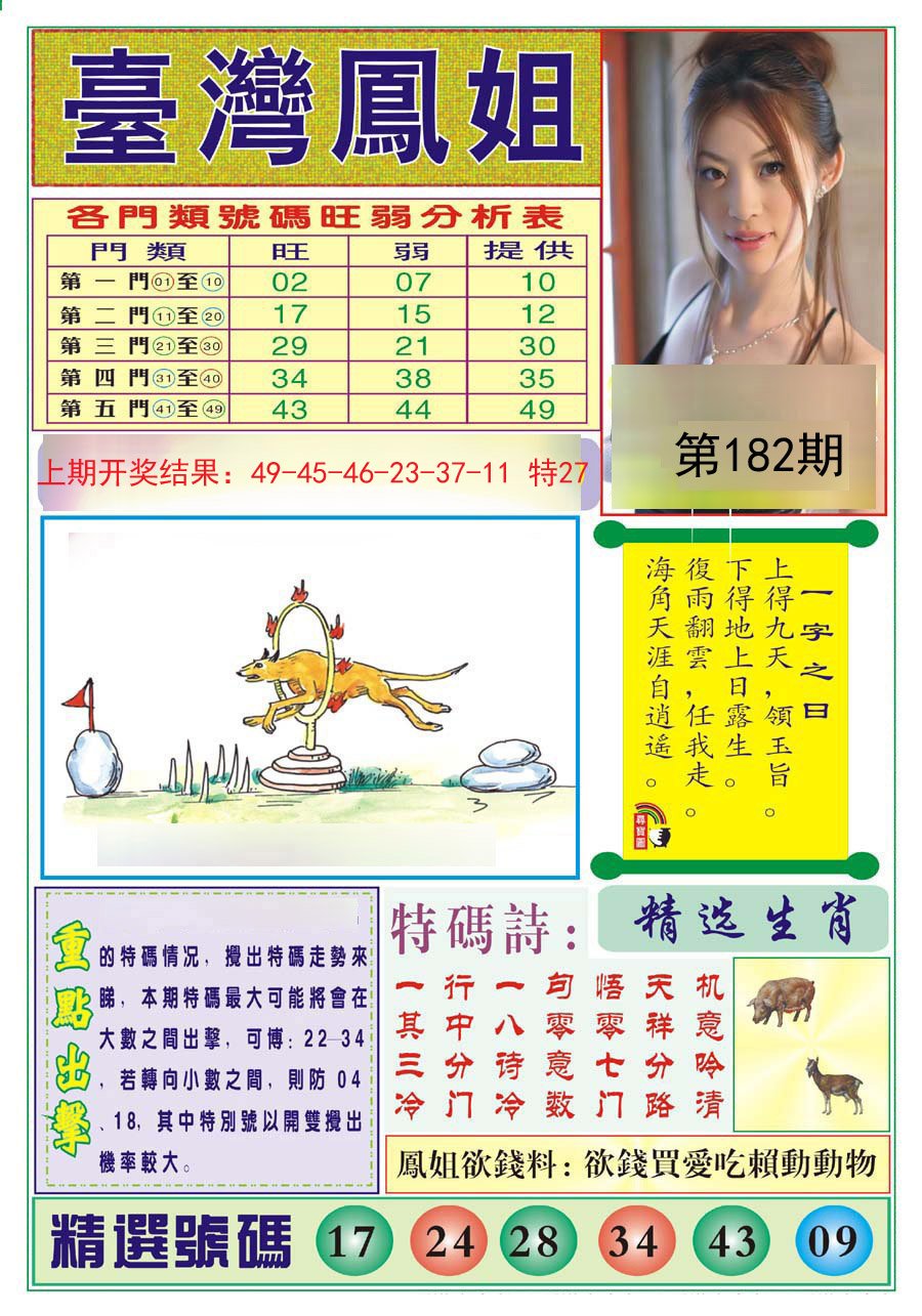 2024182期台湾凤姐