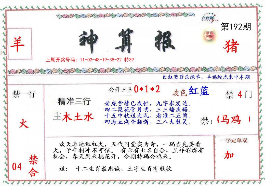 2024192期神算報