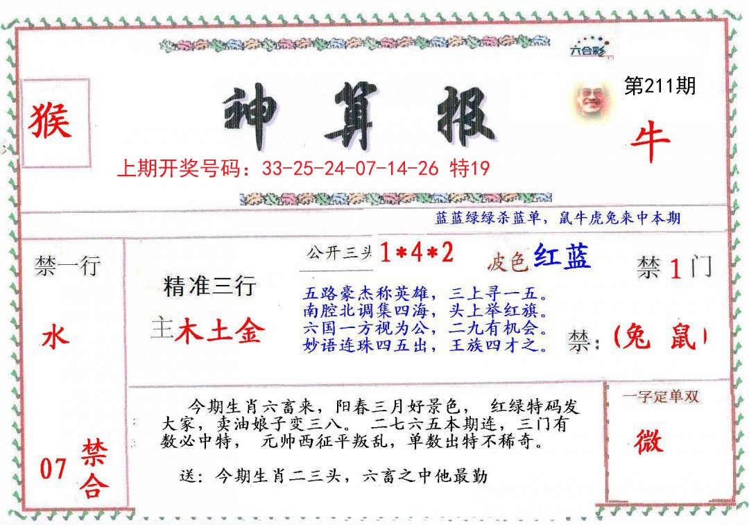 2024211期神算報