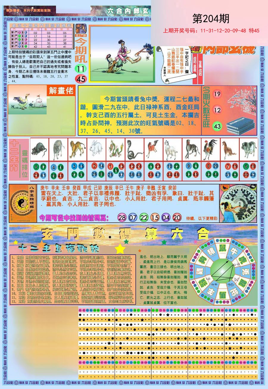 2024204期(新版)内部玄机A