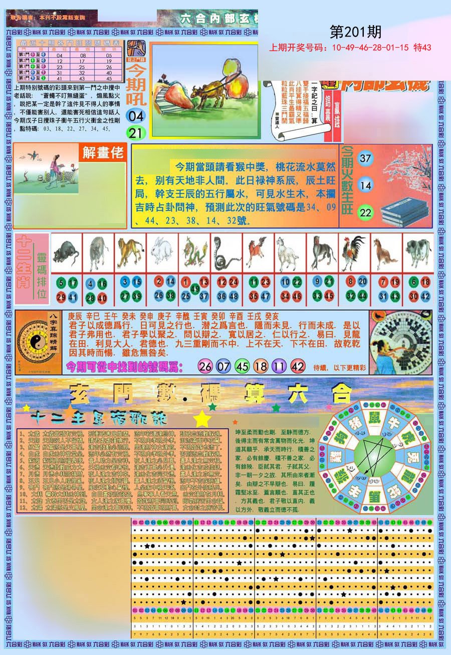 2024201期(新版)内部玄机A