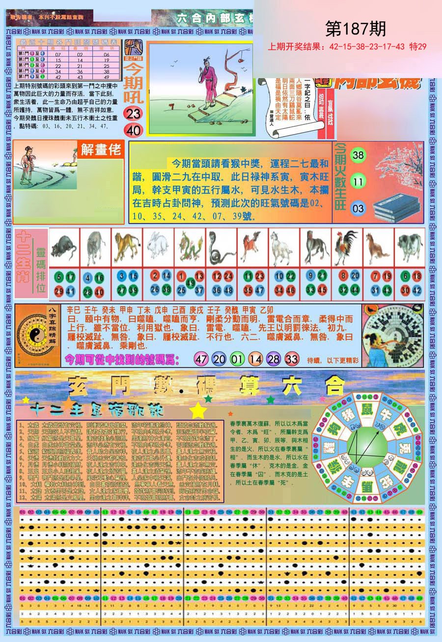 2024187期(新版)内部玄机A