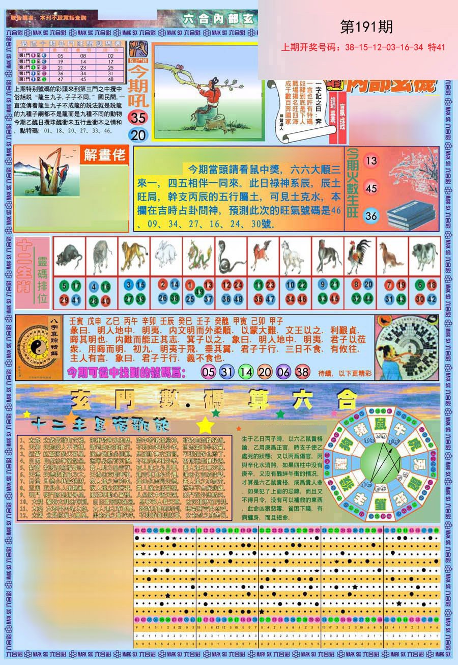 2024191期(新版)内部玄机A