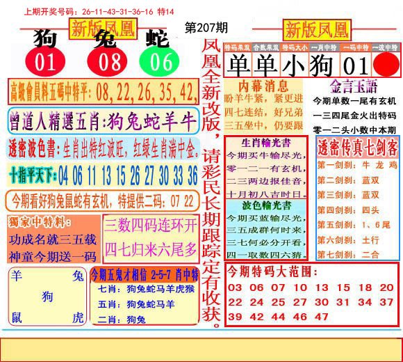 2024207期二代凤凰报