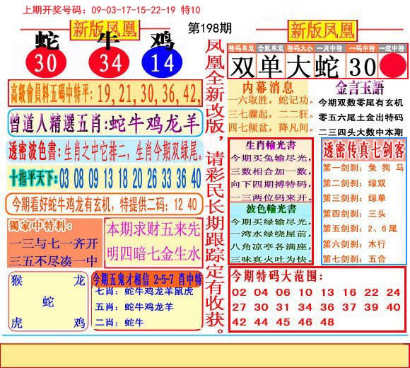 2024198期二代凤凰报