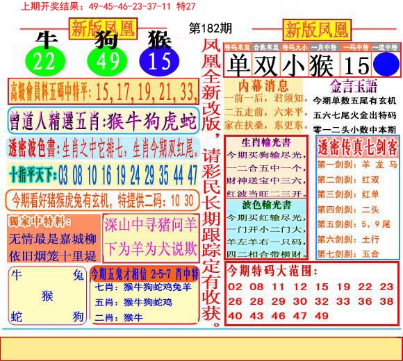 2024182期二代凤凰报