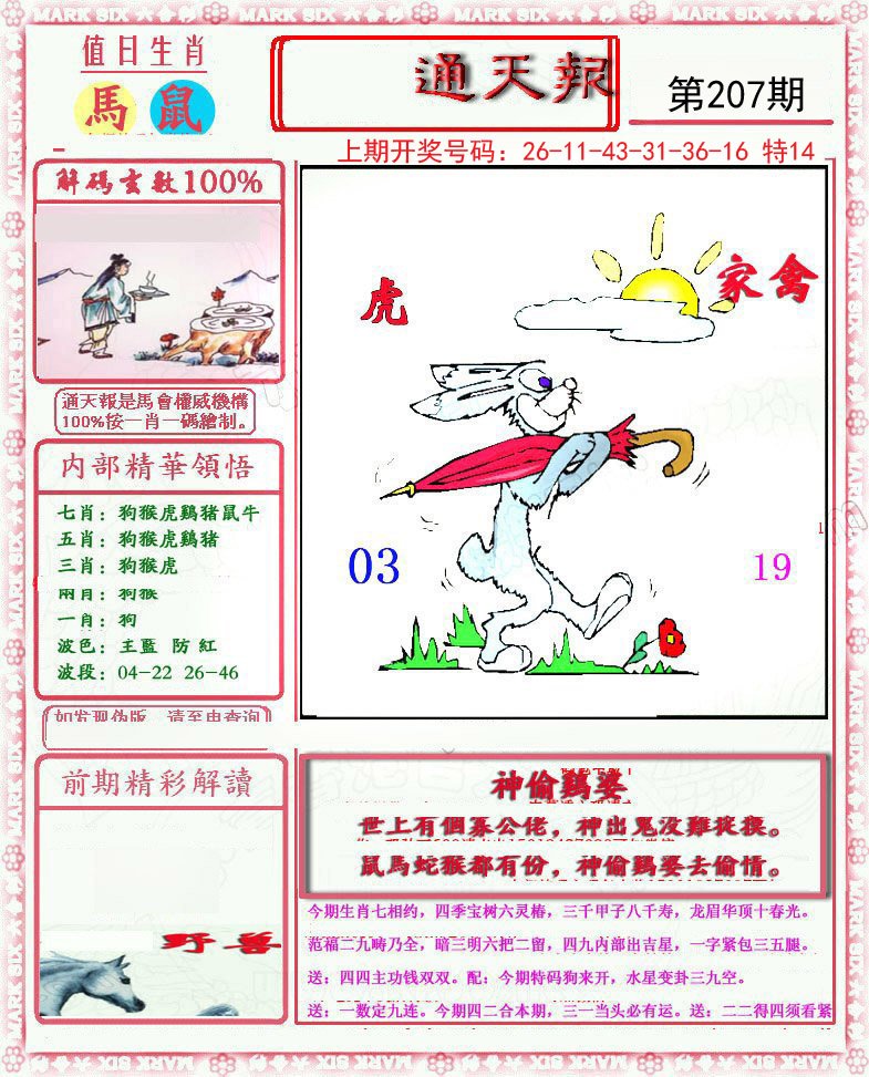 2024207期小喜通天报