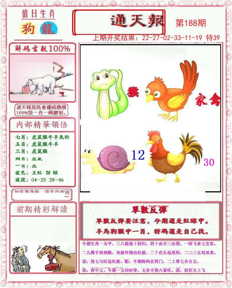 2024188期小喜通天报