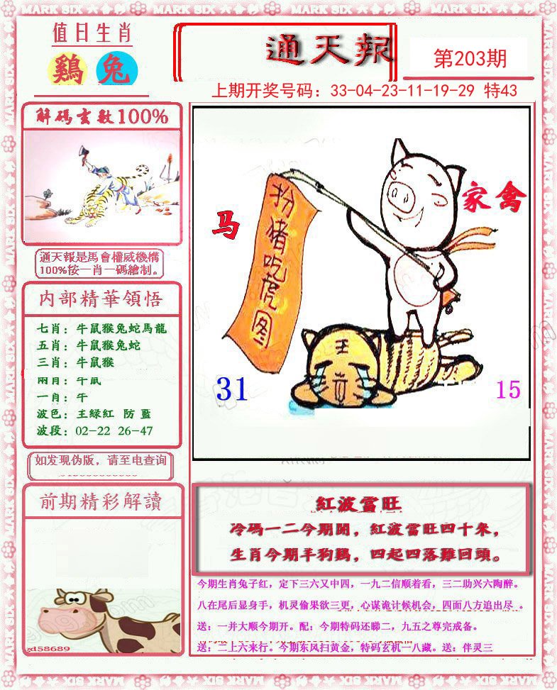 2024203期小喜通天报