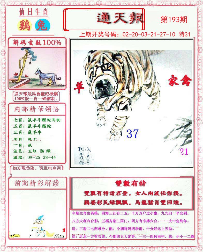 2024193期小喜通天报