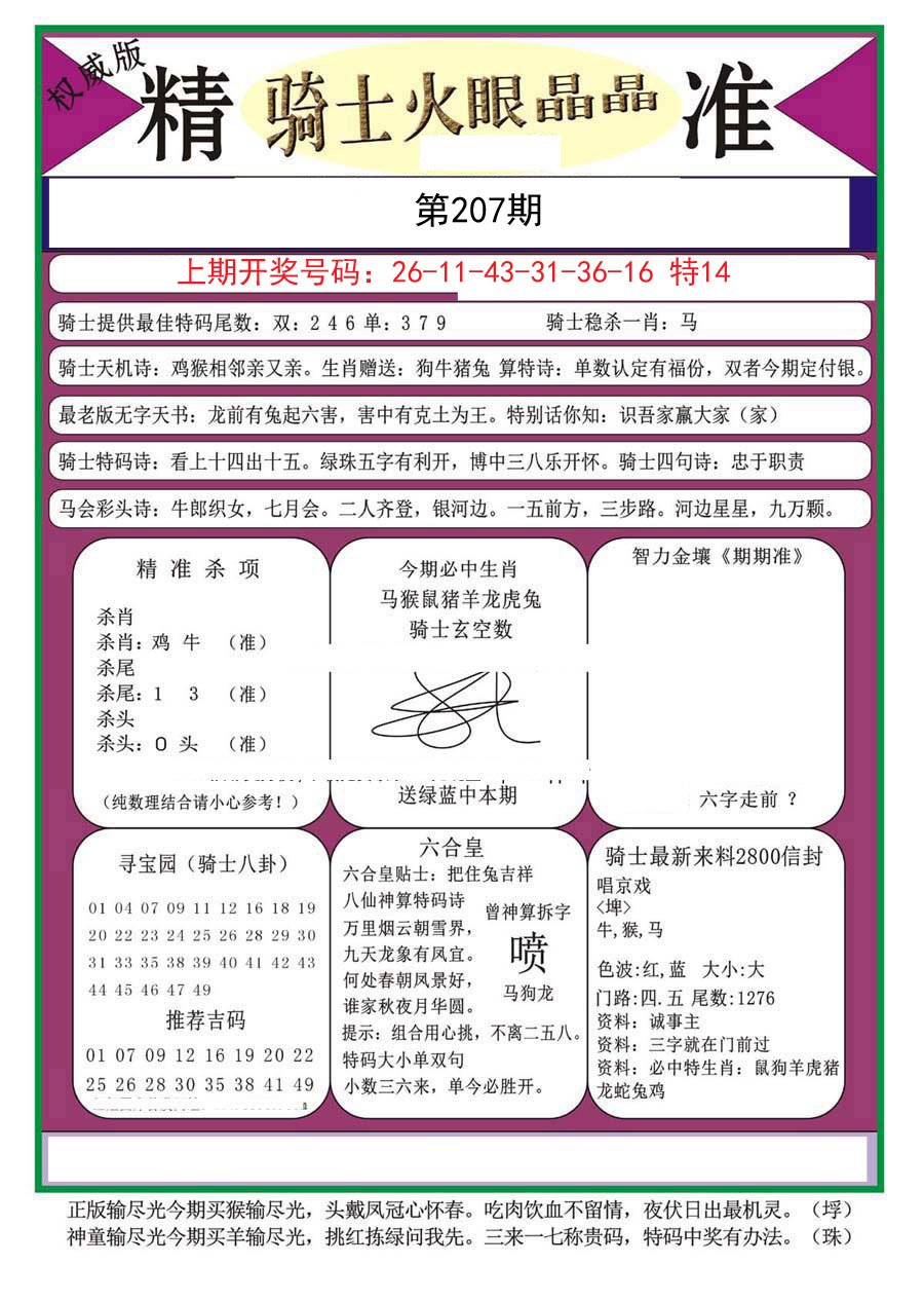 2024207期骑士火眼晶晶（正）