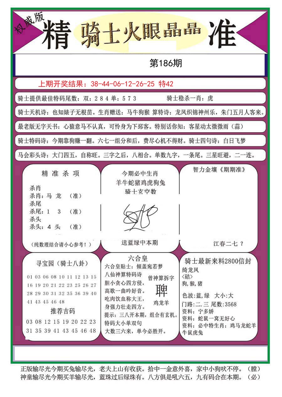 2024186期骑士火眼晶晶（正）