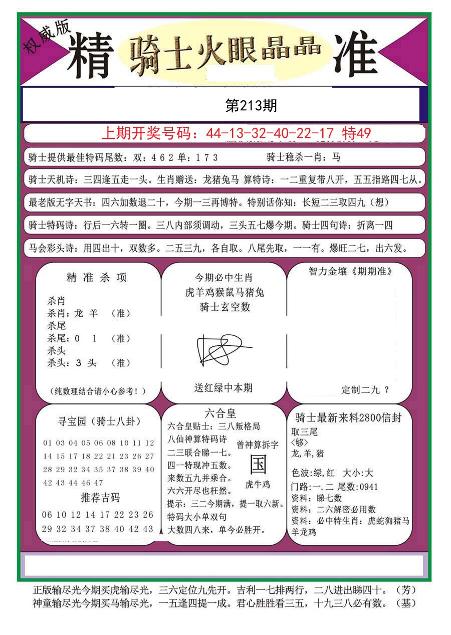 2024213期骑士火眼晶晶（正）