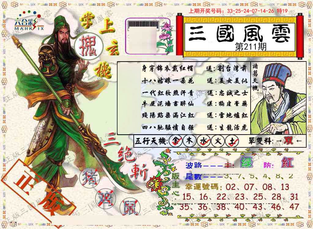 2024211期正版三国风云
