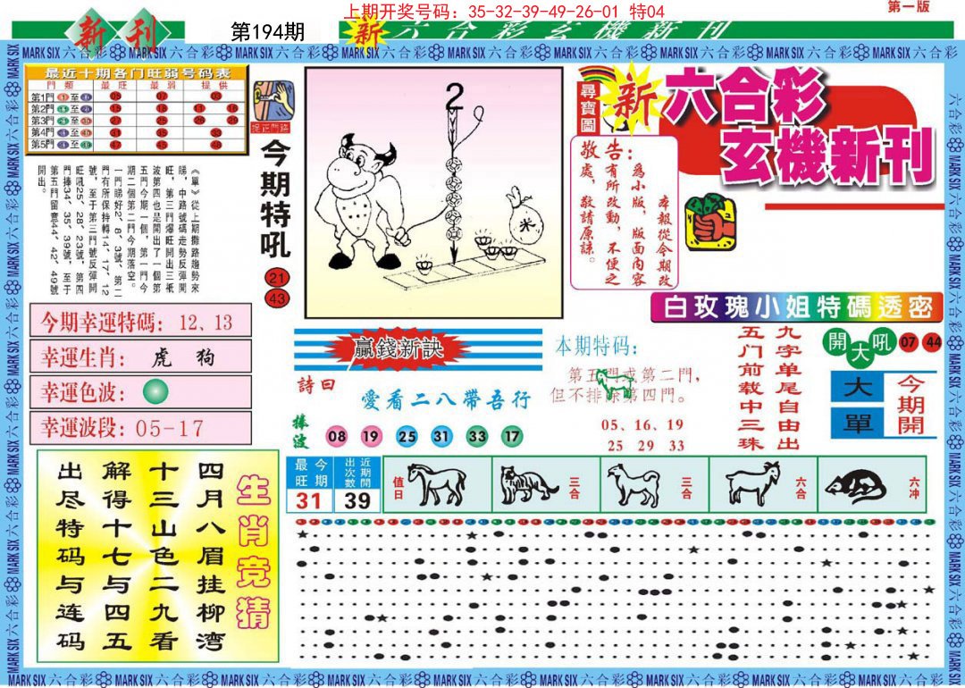 2024194期新六合彩特码新刊A