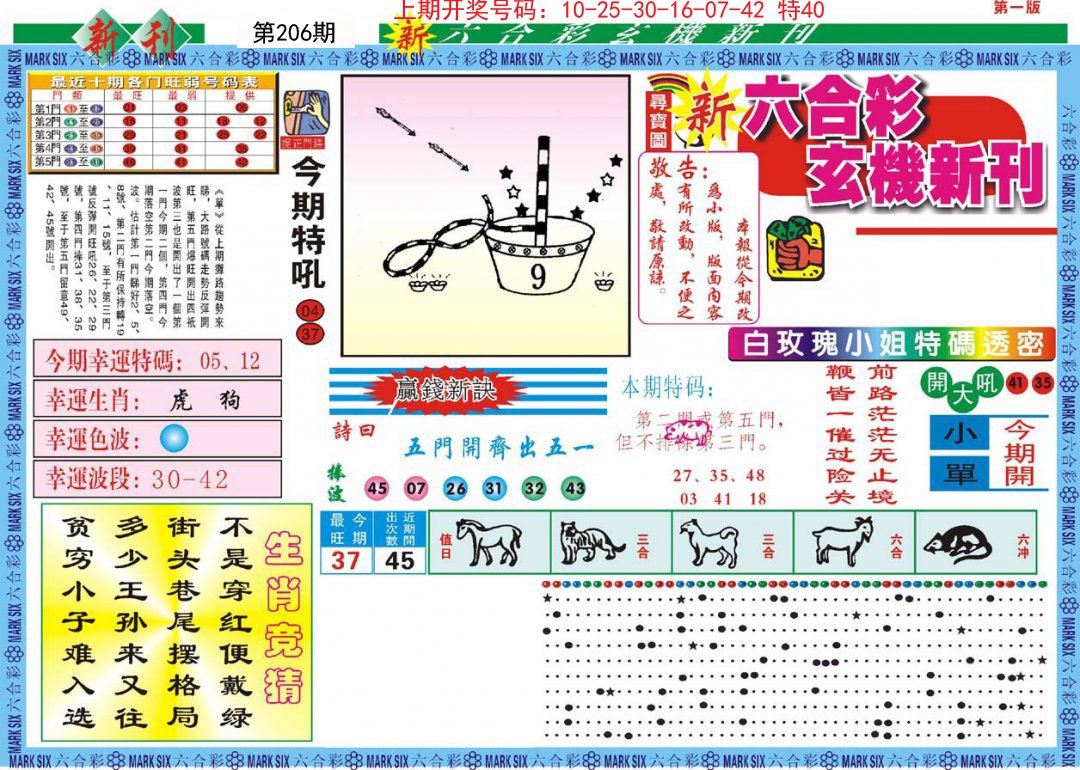 2024206期新六合彩特码新刊A