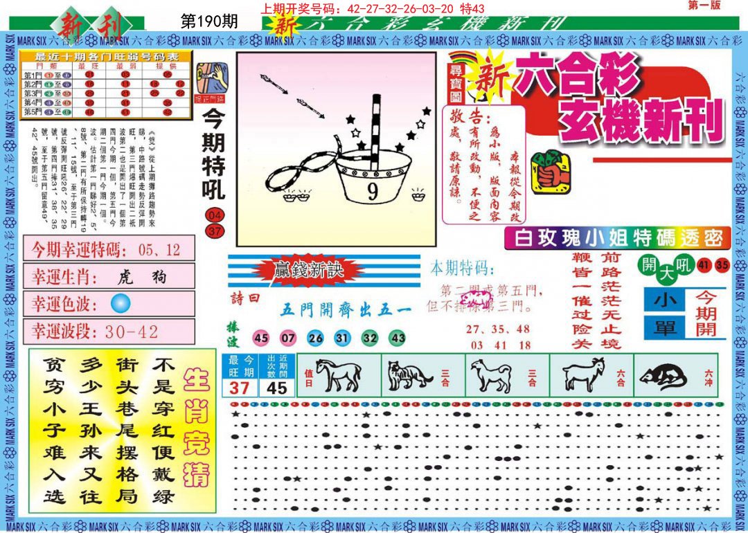 2024190期新六合彩特码新刊A