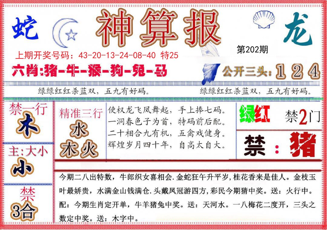 2024202期神算报(新版)