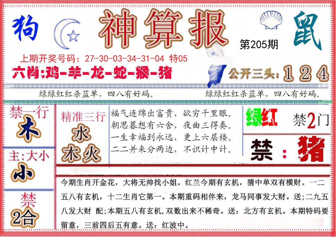 2024205期神算报(新版)