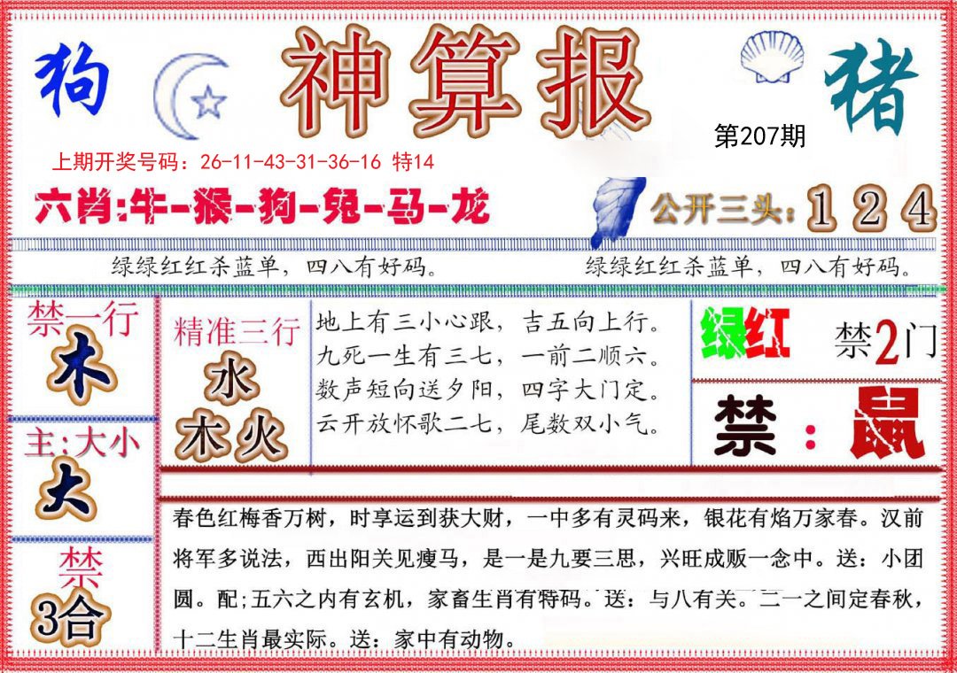 2024207期神算报(新版)