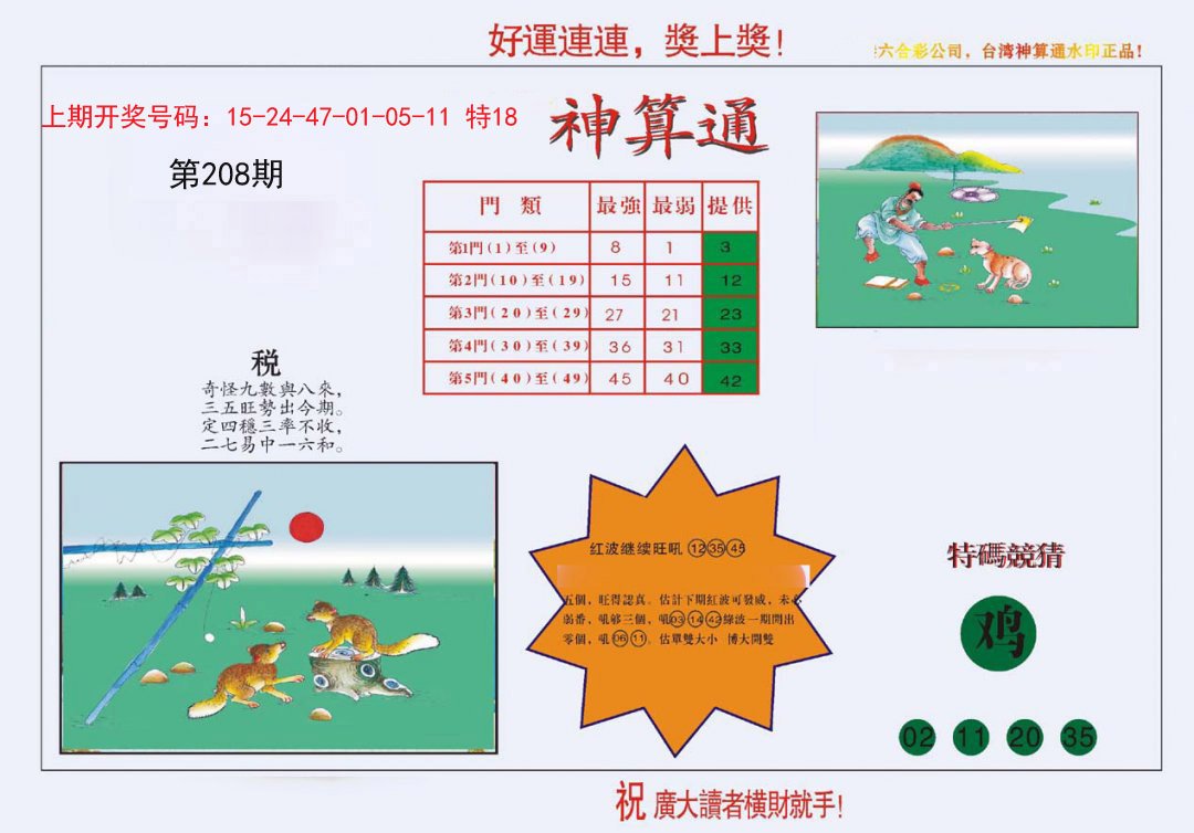 2024208期4-台湾神算
