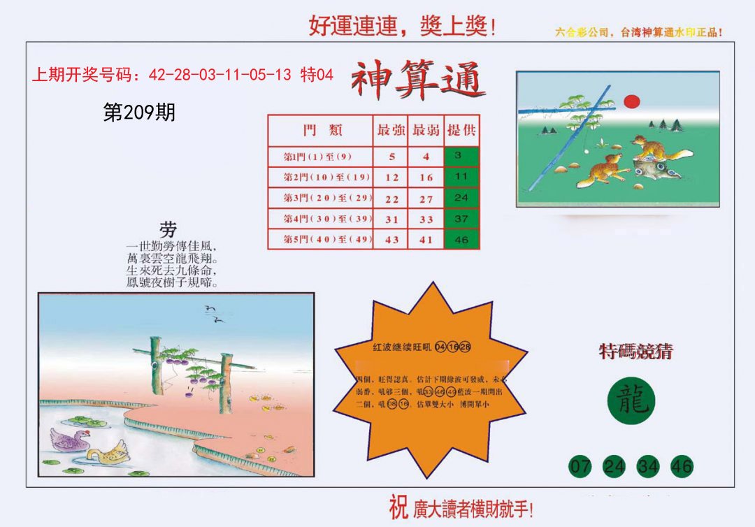 2024209期4-台湾神算