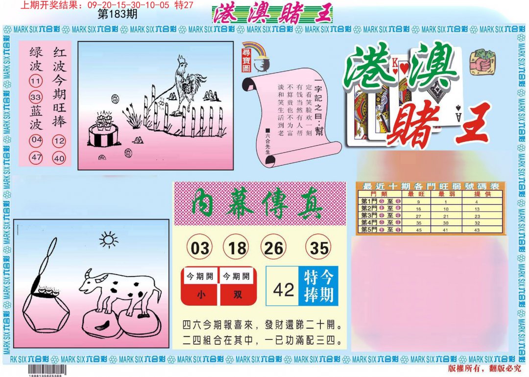 2024183期港澳赌王A