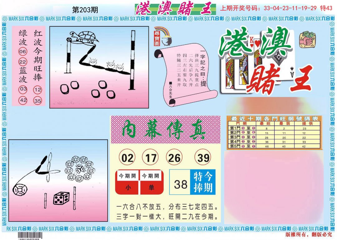 2024203期港澳赌王A