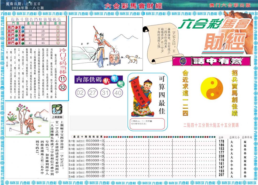 2024187期马会财经A