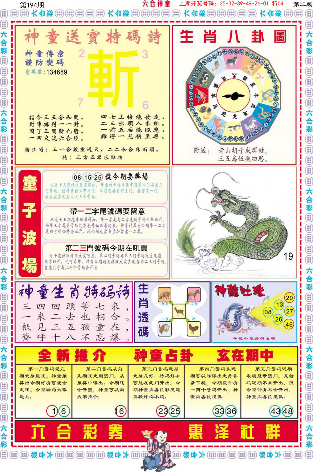 2024194期六合神童B